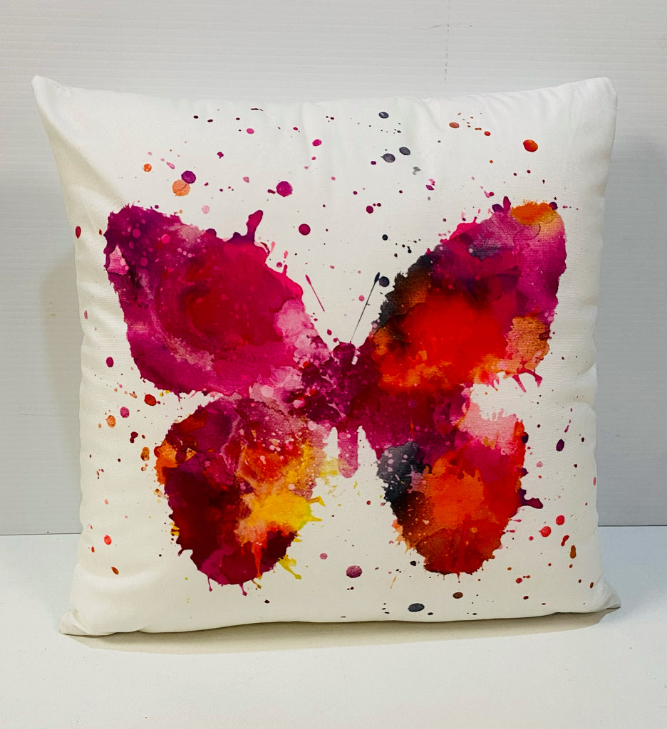 Pink butterfly pillow
